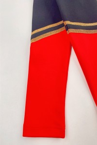 Manufacture of long-sleeved men's cheerleading uniforms Customized bronzing style V-neck cheerleading uniforms Cheerleading uniform supplier CH207 detail view-1